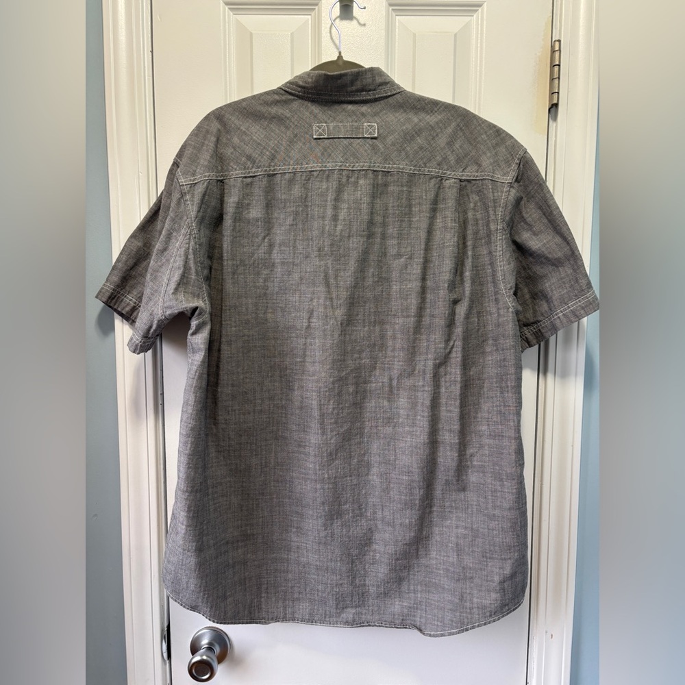 Duluth Trading Co. Men's Casual Grey Button‎ Down Shirt Size Large - Picture 3 of 11